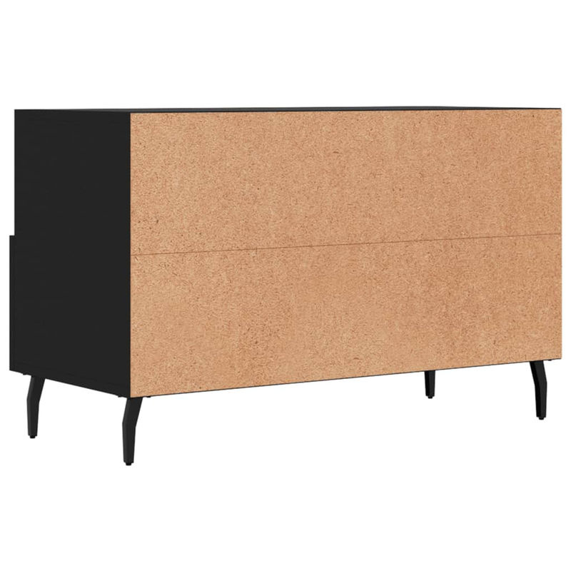Vidaxl TV-Schrank in Schwarz im Industrial Design aus Holzwerkstoff und Metall, B/T/H: 80 x 36 x 50 cm - Bild 4
