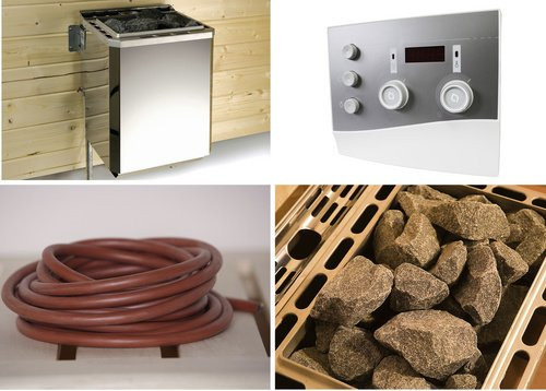 Weka Technikpaket 2 Saunaofen mit externer Steuerung für Kuopio, Naantali und Farsund, 9 kW, silberfarben