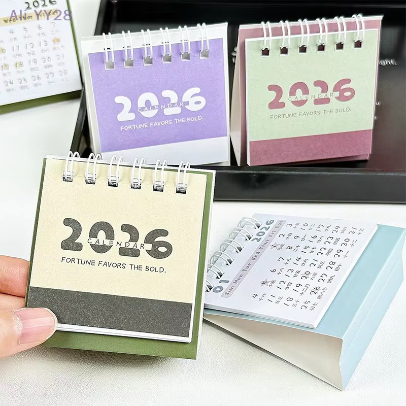 Mini Tischkalender 2026 Kreativer Spulenkalender als Tagesplaner für Büro und Schule in Mehrfarbig - Bild 2