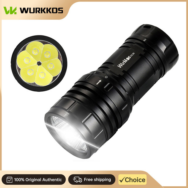 Wurkkos DL06 Tauchlampe in Schwarz mit 15.000 Lumen, wiederaufladbare professionelle LED Unterwasserbeleuchtung mit XHP50.2 LED - Bild 1