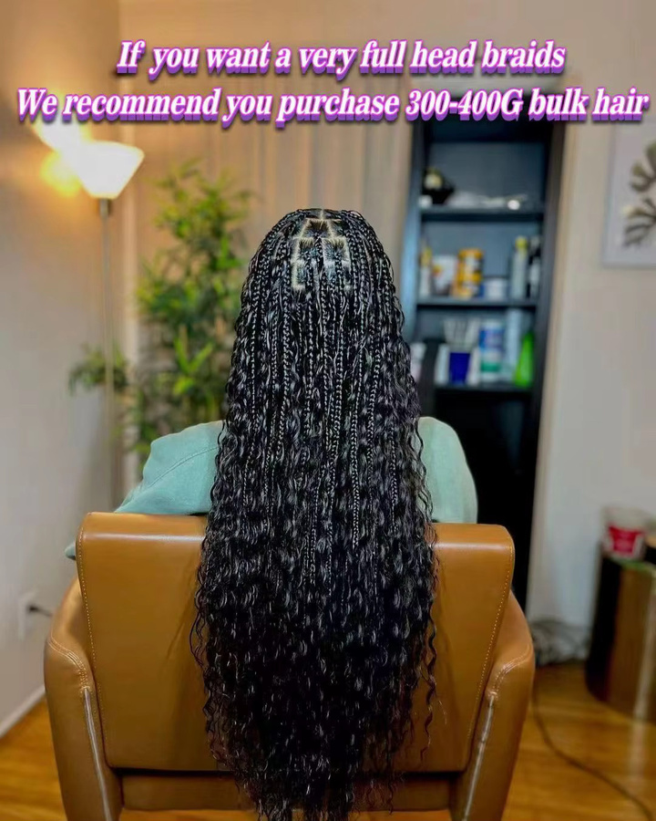 Dula A Hair Boho Braids Echthaar, Tiefes Lockiges Haar, 95g-105g - Bild 5