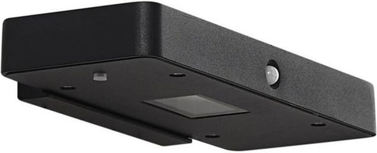 Lucande Solarleuchte tavon aus Aluminium in Schwarz mit dimmbarer LED und Bewegungsmelder - Bild 1