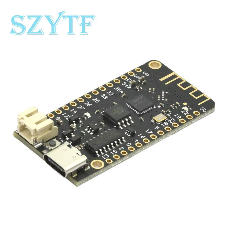 LOLIN32 ESP32 Dev Board mit WiFi und Bluetooth, ESP-32 REV1 Modul mit CH340G und USB-C Anschluss für Arduino und MicroPython, Schwarz - Bild 2