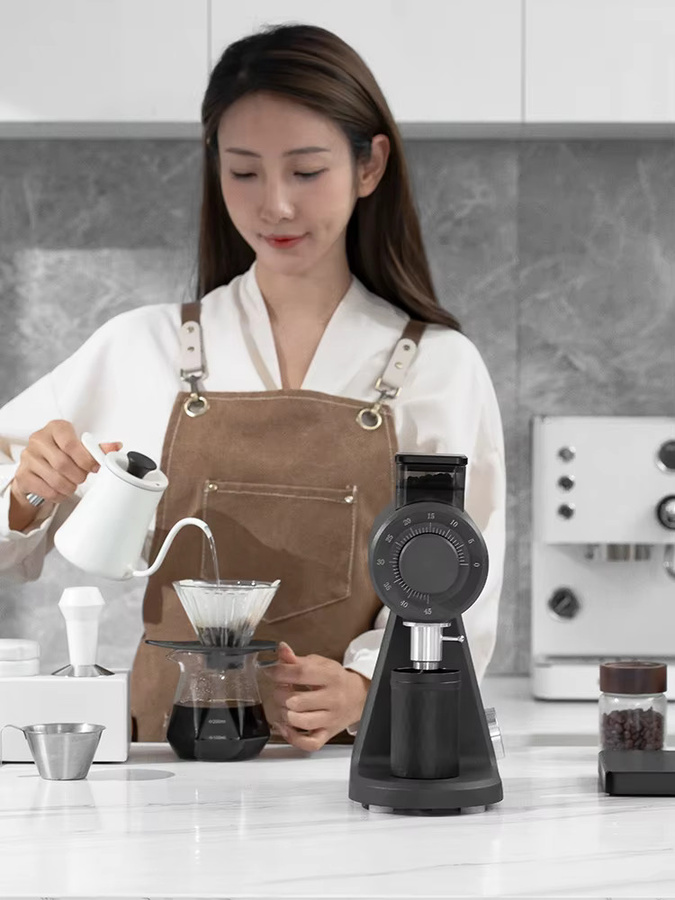 STARSEEKER AK74 Elektrische Kaffeemühle mit 74 mm Flachmahlscheiben aus Titan, Geschwindigkeitsregulierung für Espresso und Kaffeebohnen, Schwarz oder Weiß - Bild 2