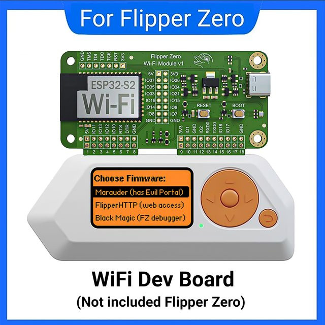 Flipper Zero Wi-Fi Devboard mit vorinstallierter Marauder-Firmware, ESP32-S2-Chipsatz für drahtloses Penetrationstesting, Farbe: Grün - Bild 1