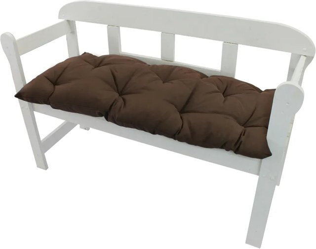 NYVI Bankauflage für Gartenbänke in Braun, gesteppt, B/T: 110 x 45 cm - Bild 1