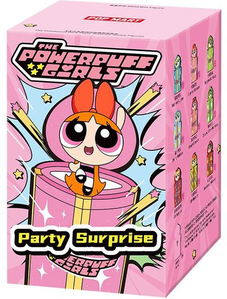 POP MART The Powerpuff Girls Party Überraschungsserie Figuren Blind Boxes, 9-teiliges Set, pink - Bild 1