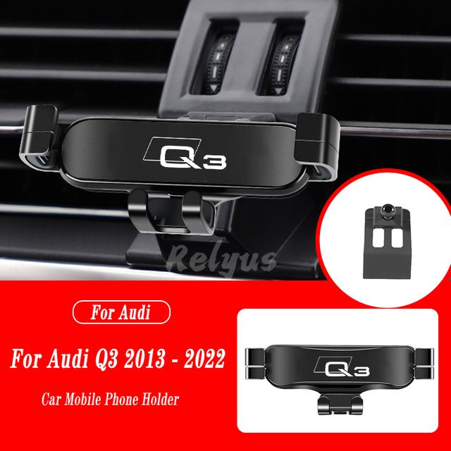 Handyhalterung für Audi Q3 F3B 8UG 8UB (2013-2022) zur Lüftungsschlitzbefestigung mit Schwerkraft-GPS-Navigation in Schwarz - Bild 1