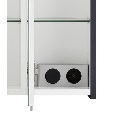 Schildmeyer LED-Spiegelschrank Lovis Kent in Nachtblau mit Glasfront, B/H: 74,5 x 62,7 cm - Bild 2