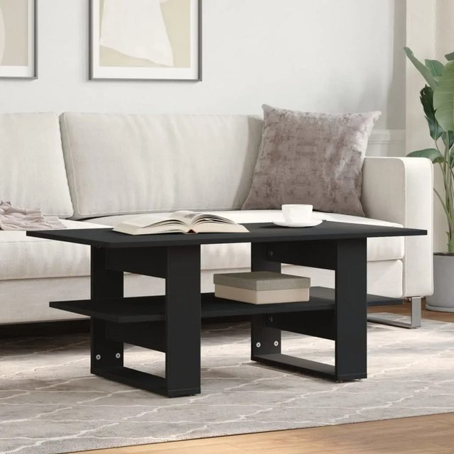 vidaXL Couchtisch aus Holzwerkstoff in Schwarz, B/T/H: 102 x 55 x 42 cm - Bild 1
