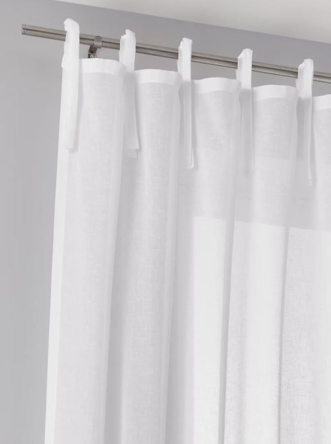 Dekostore Impressionen Semi-transparenter Stoffpanel in Weiß aus 100% Polyester - Bild 2