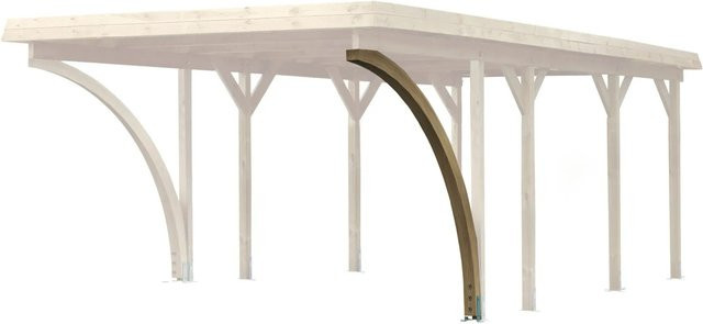 Karibu Einfahrtbogen für Einzelcarport Classic + Premium aus Leimholz mit Satteldach - Bild 1