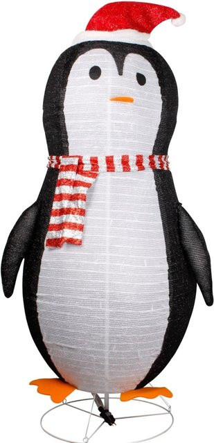 Lex LED Weihnachtsfigur Pinguin in Weiß, Höhe: 180 cm, beleuchtet mit Timer - Bild 1