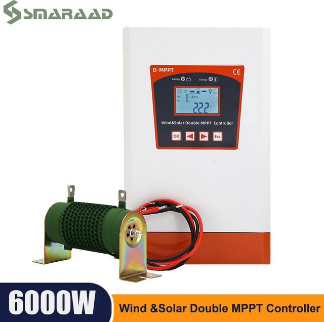 6KW Dual MPPT Wind-Solar-Hybrid-Laderegler mit automatischer Einstellung für 12V/24V und 24V/48V Systeme in Weiß - Bild 1
