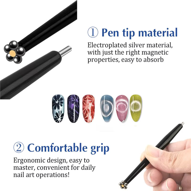 KuZHEN Nail Art Cat Eye Magnetstift, Unisex - Bild 2