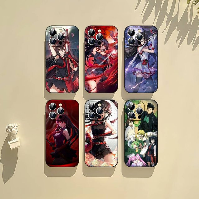 Akame Ga Kill Funda Handyhülle Schwarz für iPhone 17 16 15 14 13 11 Pro Max Plus X XR XS Max 13 Mini - Bild 1