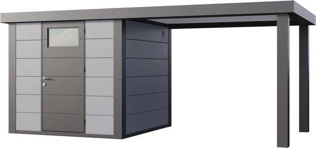 Telluria Gerätehaus Classico mit offener Lounge L Rechts in Hellgrau, B/H/T: 542 x 219 x 258 cm - Bild 1