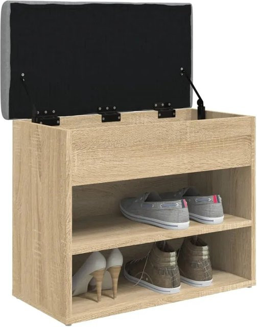 vidaXL Schuhbank aus Holzwerkstoff in Sonoma-Eiche, B/T/H: 62 x 32 x 50 cm - Bild 1