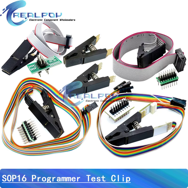 REALPOY CH341A CH341B USB-Programmiermodul für EEPROM Flash BIOS mit Testclip für SOP8 SOP16 SOIC8 SOIC16 - Bild 3