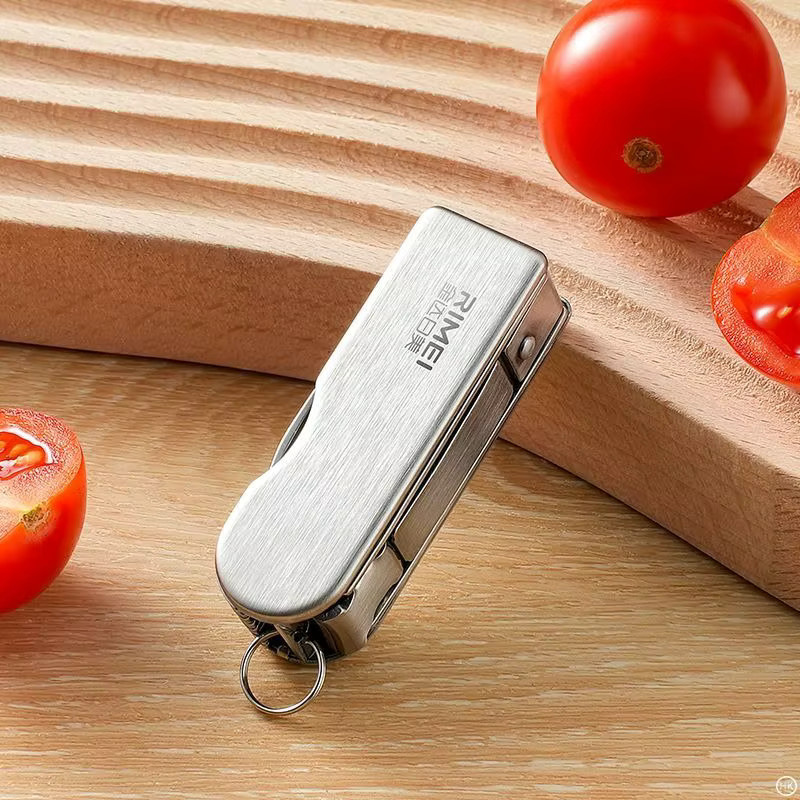 PLYS Mini-Multifunktions-Klappmesser aus Edelstahl mit Schere, Schraubendreher und Nagelknipser als EDC-Multitool - Bild 5