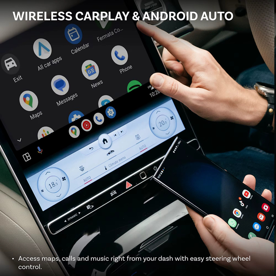 OTTOCAST P3 PRO AI Box Drahtlose CarPlay und Android Auto Verbindung mit Sprachsteuerung und Wi-Fi/Bluetooth in Schwarz - Bild 3