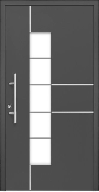 Splendoor Moderno Aluminium-Haustür mit Glaseinsatz, Anthrazit Metallic, Anschlag Links, B: 110 cm, H: 210 cm - Bild 1