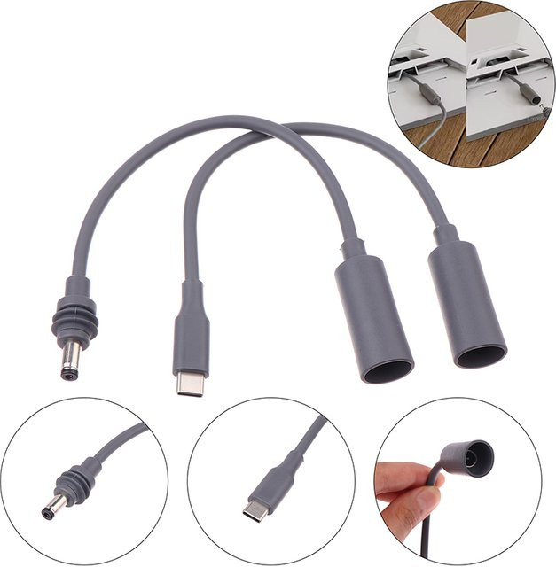 PowerSolution Wasserdichtes Typ-C-Verlängerungskabel für Starlink Mini, DC-Netzteil, Grau - Bild 1