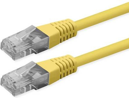 Roline Patchkabel Cat.6 (Class E) UTP Ethernet LAN gelb 0,5 m - Bild 1