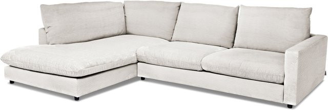 Polsterecke Sansibar Dagebüll in Beige/Weiß mit Cord-Stoff, L-Form, B/T/H: 321 x 228 x 84 cm - Bild 1