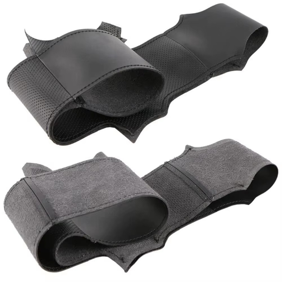 CREATROAD Lenkrad Abdeckung aus Leder in Schwarz für Volkswagen VW Golf 5, Golf Plus, Polo, Jetta, Tiguan und Touran - Bild 1