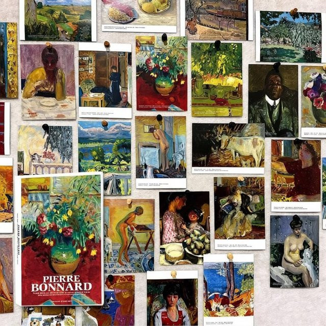 30 Stück Pierre Bonnard Kunstpostkarten Set von nbyinto in Multicolor für deine DIY-Wanddekoration - Bild 1