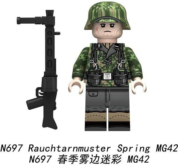 Armee Deutsche Frühjahrstarnung Soldat, Bausteine Infanteriefiguren, 4,5cm - Bild 1