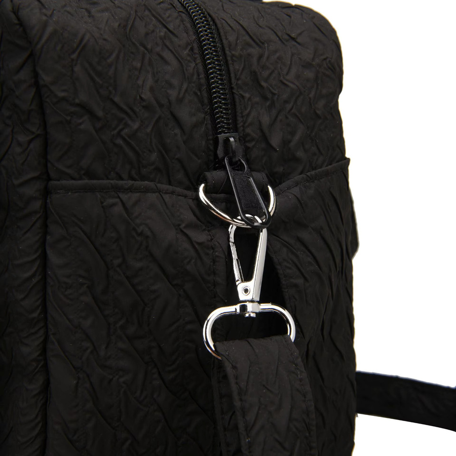 DANIVIVI Baby-Wickeltasche aus Baumwolle in Schwarz, multifunktionaler Baby-Organizer und Windel-Caddy als Umhängetasche für Damen - Bild 4
