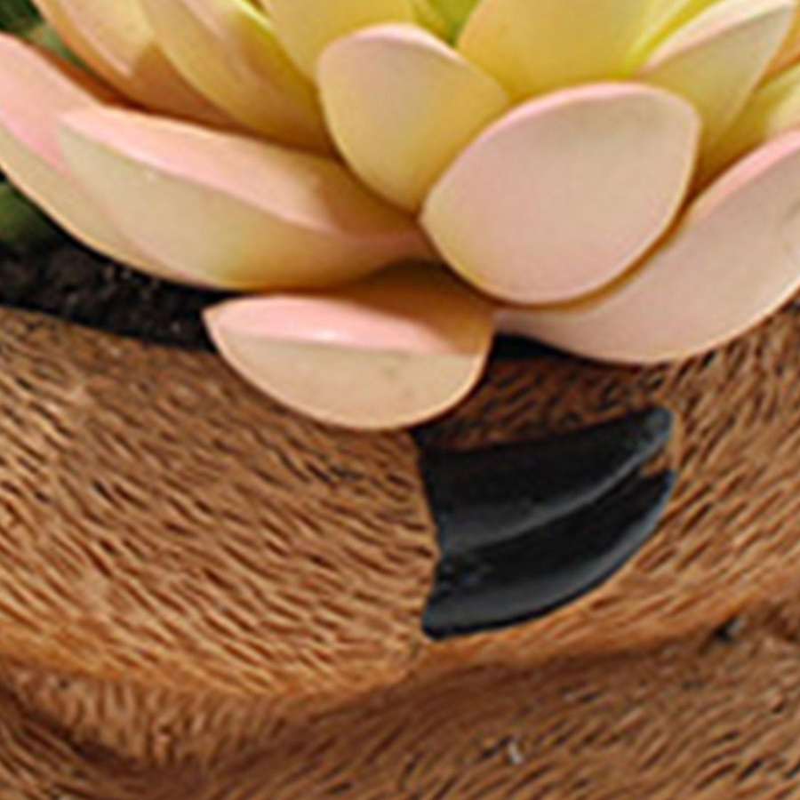 mfySpace Faultier Blumentopf aus Harz in Braun als dekoratives Pflanzgefäß für Sukkulenten und Desktop-Ornamente - Bild 4