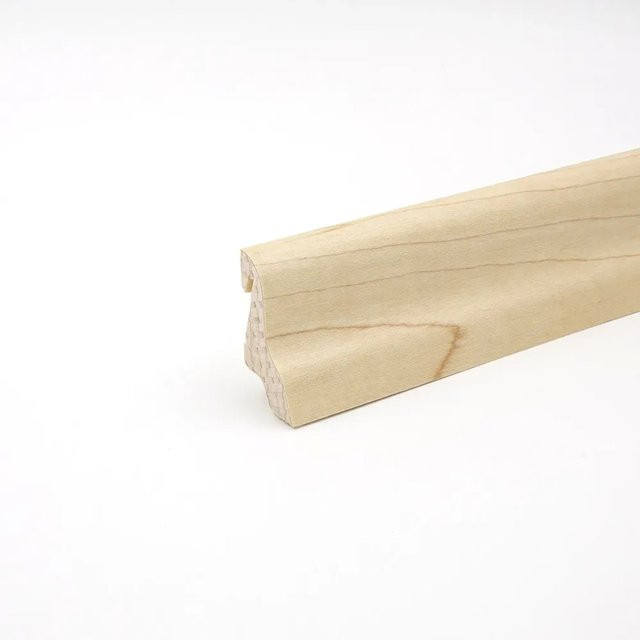 Döllken Profiles Sockelleiste Clipfix A aus MDF furniert in Ahorn, Farbe: Beige/Braun, H x B x T: 2,2 x 4,0 x 25,0 cm - Bild 1