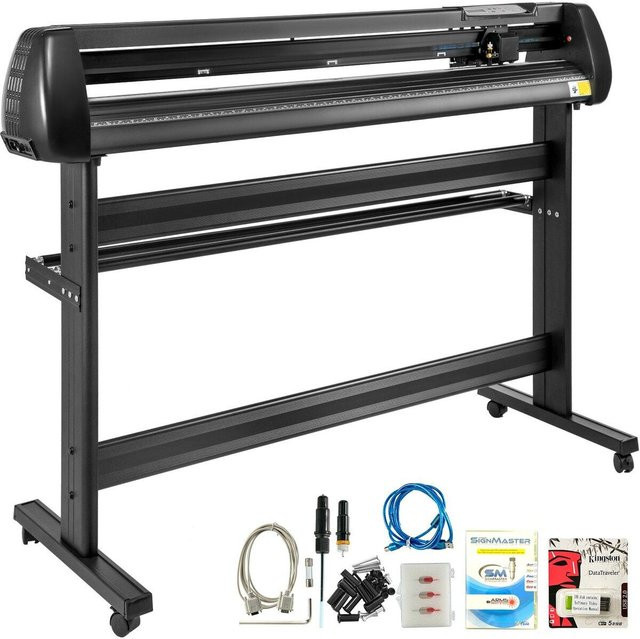 Buying Solutions MB Vinylschneidemaschine mit Ständer in Schwarz aus Metall mit einstellbarer Kraft und Geschwindigkeit für die Schilderherstellung - Bild 1