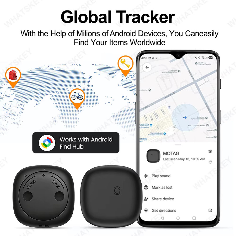 Peocke Intelligenter Standort-Tracker für Android-Geräte Kompatibel mit Google Find My Device App Schlüsselfinder in Schwarz - Bild 2
