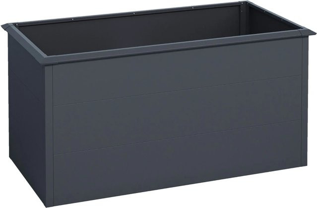 osoltus Hochbeet aus Stahl mit Schneckenkante in Anthrazit 7016, B/T/H: 150 x 75 x 77 cm - Bild 1