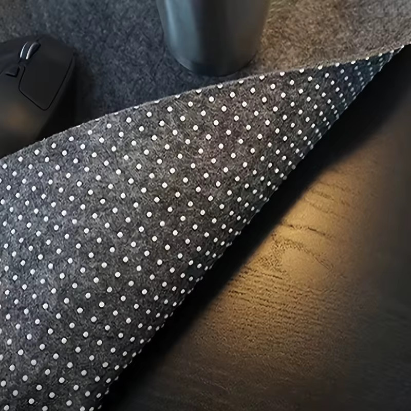 Rutschfestes Schreibtischunterlage aus Wollfilz in Schwarz und Grau, B/T: 80 x 40 cm - Bild 2