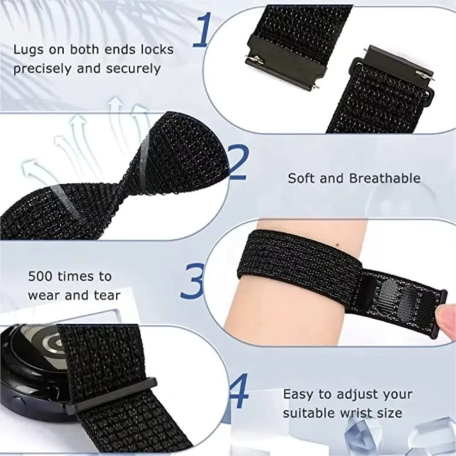 Uhrenarmband Nylon, Flaggen-Stil, 20mm 22mm - Bild 2