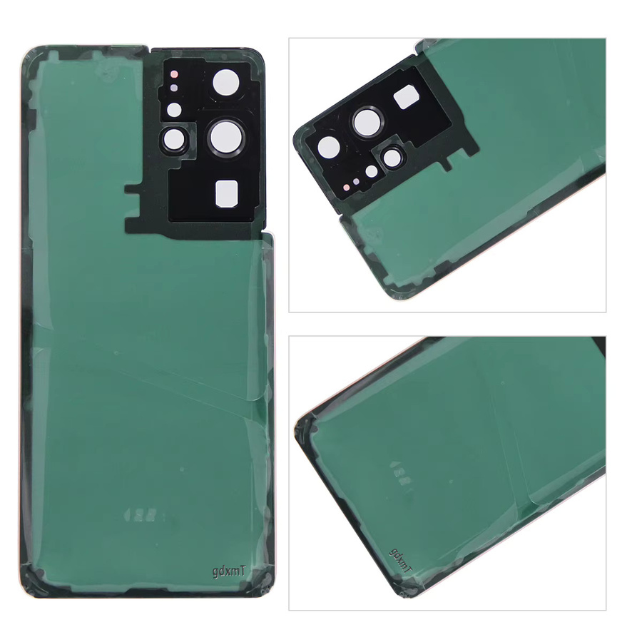 Sinmaytai Ersatz Glaspanel für Samsung S21 Ultra SM-G998B Rückseitige Gehäuseabdeckung mit Kameralinse in Silber - Bild 3