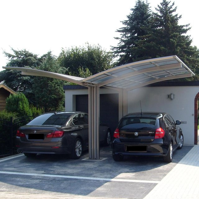 Ximax Doppelcarport Portoforte-60 Y-Ausführung in Edelstahl-Look, Breite: 543 cm, Tiefe: 495,4 cm - Bild 1