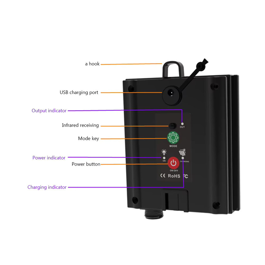 Solarpanel-Controller mit Fernbedienung für LED-Kupferlicht-Lichterketten in Warmweiß - Bild 3