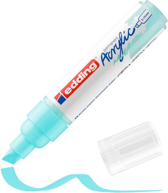 edding 5000 Acrylmarker Breit in Pastell-Blau mit Keilspitze - Bild 1