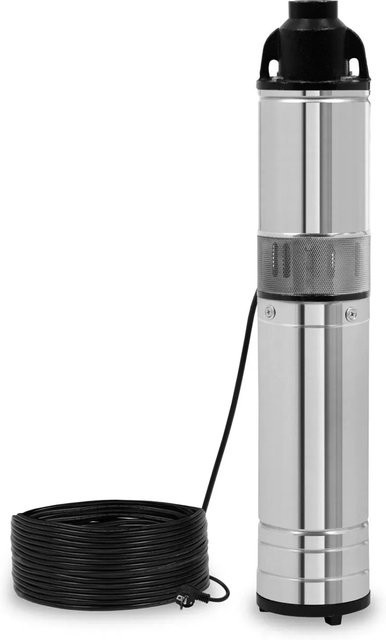 Eberth 4 Zoll Tiefbrunnenpumpe aus rostfreiem Edelstahl in Silber mit 750W - Bild 1