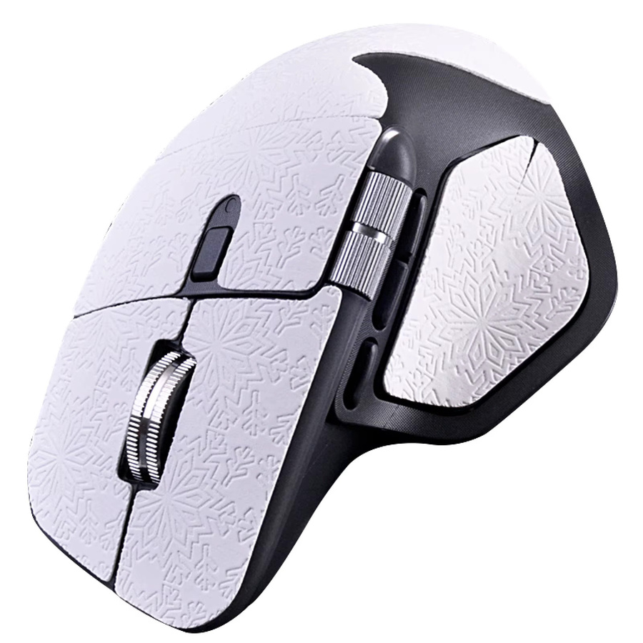Rutschfestes Griffband in Eidechsenhaut-Optik für Logitech MX Master 4, handgefertigter Aufkleber in Weiß - Bild 5