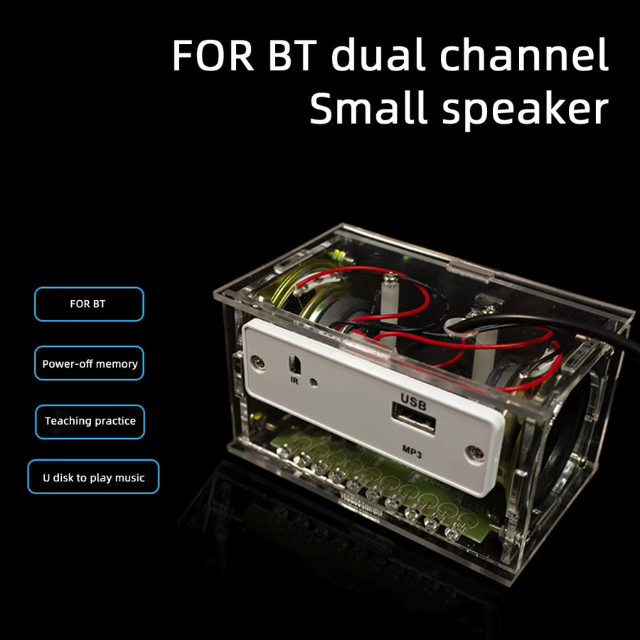 Diymore DIY Elektronik Kit Weiß Bluetooth Stereo Lautsprecher zum Löten für Lern- und Praxisprojekte - Bild 3