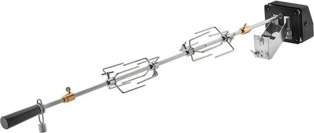 Rösle Premium-Drehspieß G4/G6 aus Edelstahl in Silber mit Elektromotor und Netzteil - Bild 1