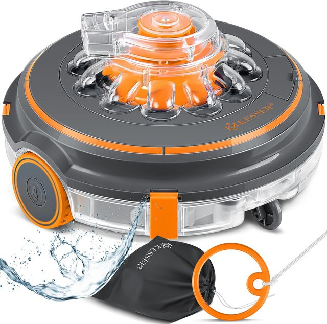 KESSER Aqua-9000 Akku Poolroboter kabelloser Poolreiniger mit Transporttasche für Pools bis 80m² - Bild 1