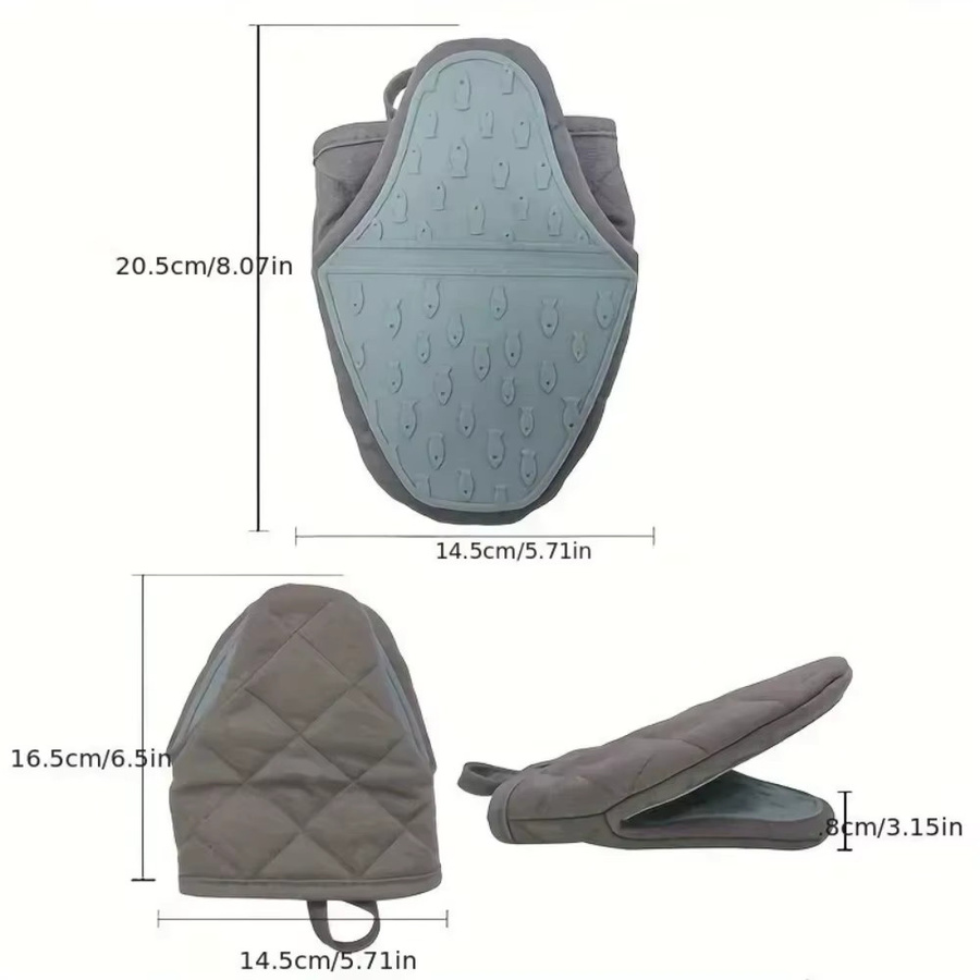 Hitzebeständlicher Silikon Ofenhandschuh in Fischform als Klemme für die Küche, ideal für Mikrowelle und Backofen - Bild 2